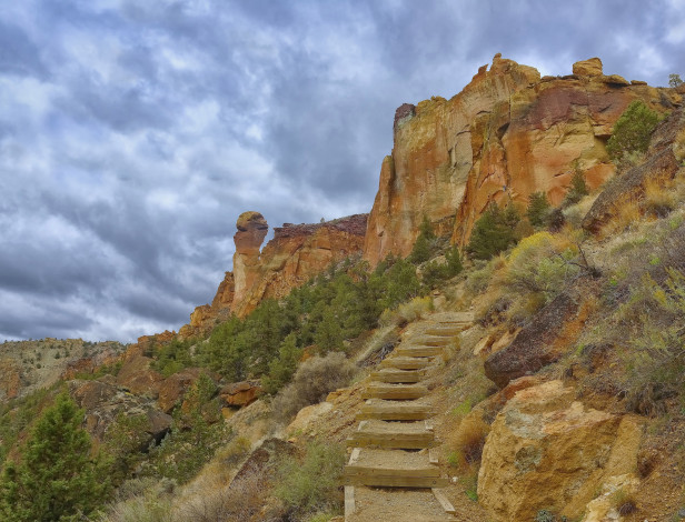 Обои картинки фото природа, дороги, скалы, горы, тропа, ступеньки