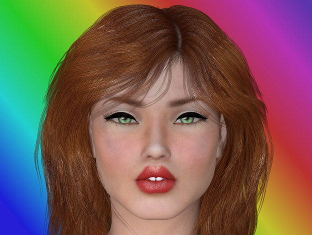 Обои картинки фото 3д графика, портрет , portraits, девушка, взгляд, рыжая