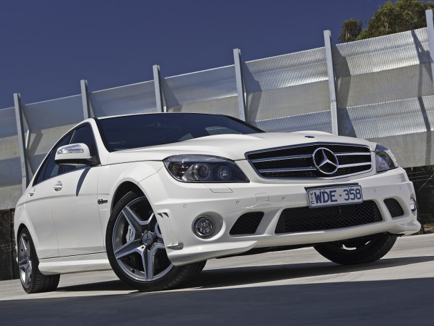 Обои картинки фото автомобили, mercedes-benz, amg, c, 63, w204, светлый, au-spec