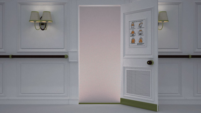 Обои картинки фото 3д графика, реализм , realism, светильники, пустота, коридор