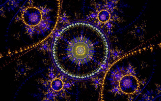 Обои картинки фото 3д графика, фракталы , fractal, круги, орнамент, свечение