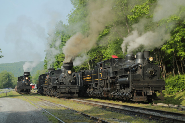 Обои картинки фото техника, паровозы, дорога, железная, паровоз, рельсы