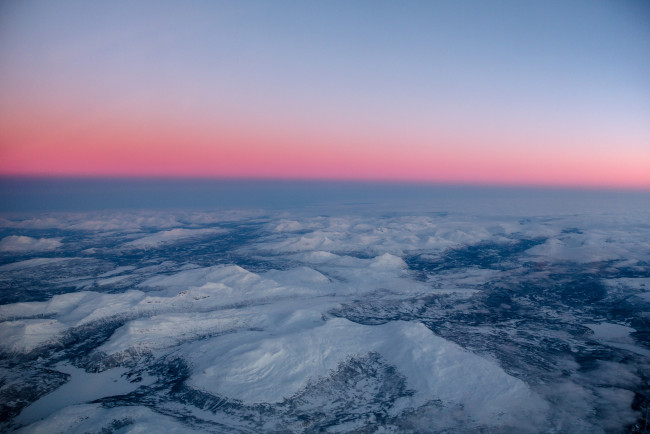 Обои картинки фото природа, другое, заря, небо, вода, снег