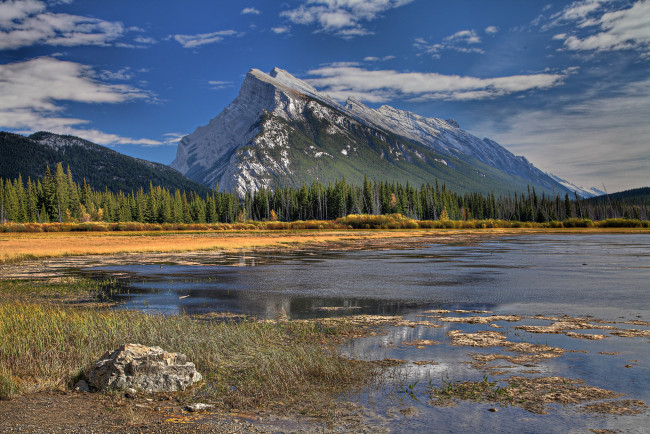 Обои картинки фото природа, реки, озера, горы, лес, река, облака