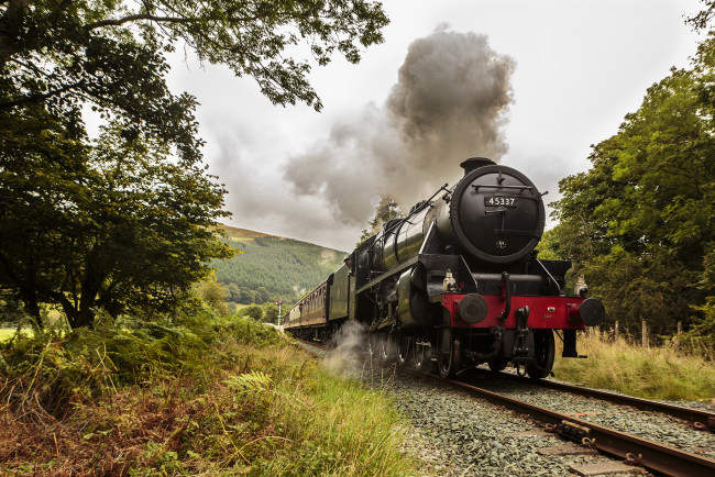 Обои картинки фото техника, паровозы, дорога, железная, паровоз, рельсы