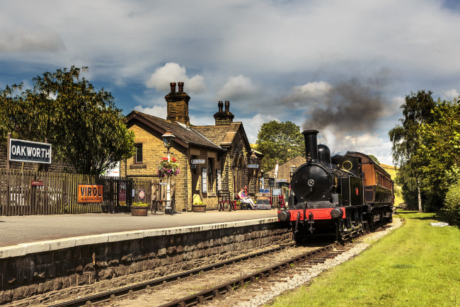 Обои картинки фото техника, паровозы, дорога, железная, паровоз, рельсы