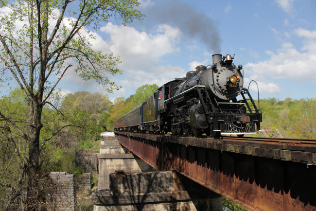 Обои картинки фото техника, паровозы, дорога, железная, паровоз, рельсы