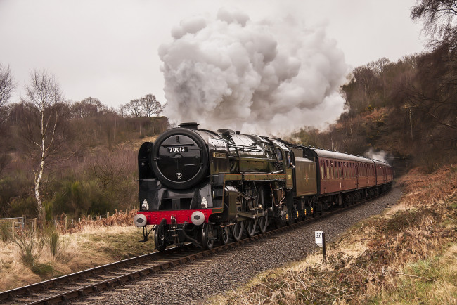 Обои картинки фото техника, паровозы, паровоз, рельсы, дорога, железная