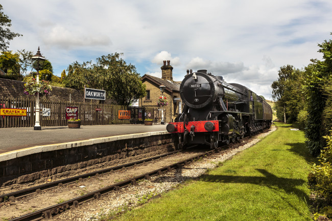 Обои картинки фото техника, паровозы, паровоз, рельсы, дорога, железная