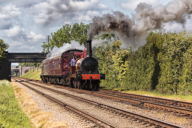 Обои картинки фото техника, паровозы, паровоз, рельсы, дорога, железная