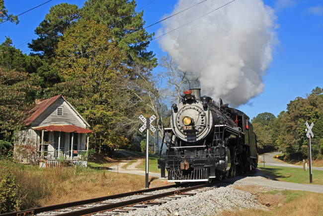Обои картинки фото техника, паровозы, паровоз, рельсы, дорога, железная