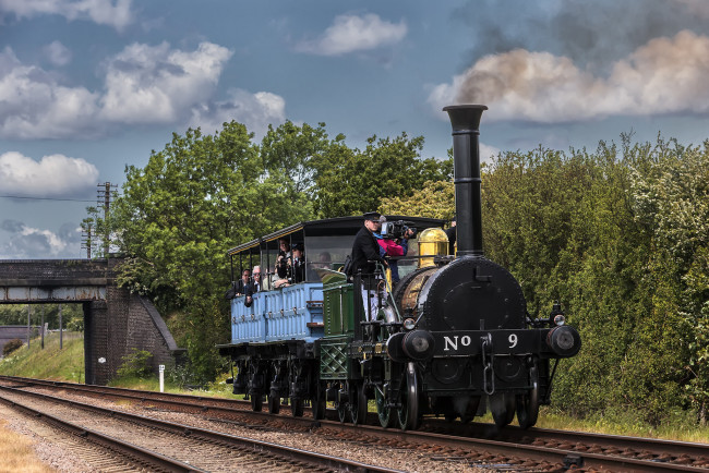 Обои картинки фото техника, паровозы, рельсы, паровоз, дорога, железная