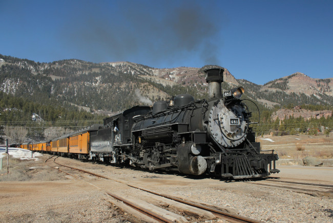 Обои картинки фото техника, паровозы, паровоз, рельсы, дорога, железная