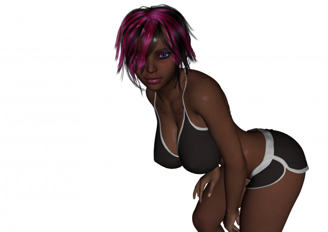 Обои картинки фото 3д графика, люди , people, девушка, взгляд, фон