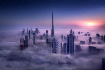Картинка города дубай+ оаэ skyscrapes dubai sunset закат вечер облака небо город дубаи арабские эмираты высотки здания небоскребы многоэтажки city nature