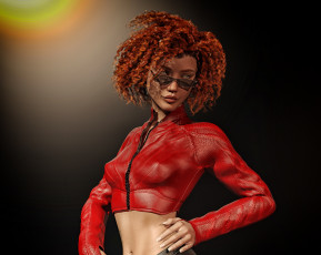 Картинка 3д+графика люди+ people девушка взгляд фон