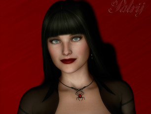 Картинка 3д+графика портрет+ portraits девушка взгляд фон