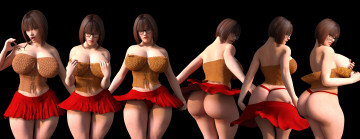 Картинка 3д+графика люди+ people девушка взгляд фон