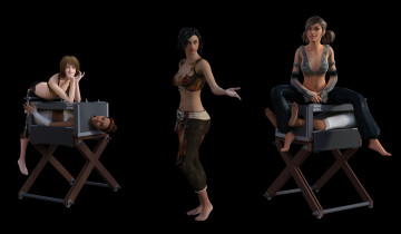 Картинка 3д+графика люди+ people фон взгляд девушки