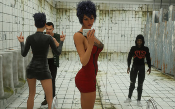 Картинка 3д+графика люди+ people парни взгляд фон девушки