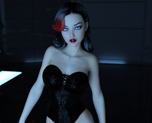 Обои картинки фото 3д графика, люди , people, взгляд, девушка, фон