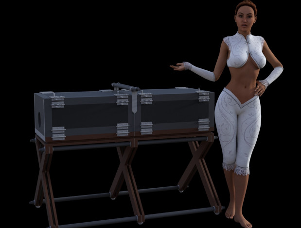 Обои картинки фото 3д графика, люди , people, фон, взгляд, девушка