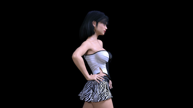 Обои картинки фото 3д графика, люди , people, девушка, взгляд, фон