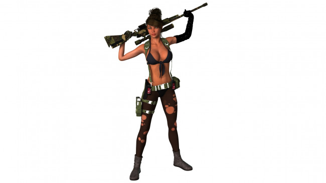 Обои картинки фото 3д графика, люди , people, взгляд, девушка, фон