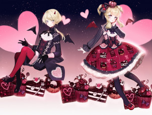 Картинка аниме день+святого+валентина дети