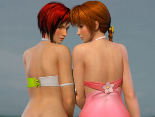 Картинка 3д+графика люди+ people девушки взгляд фон