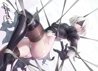 Картинка видео+игры nier +automata девушка