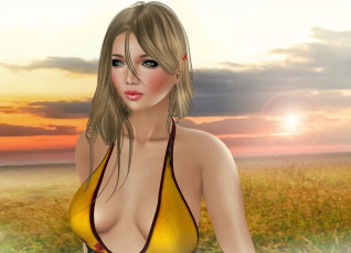 Картинка 3д+графика люди+ people девушка