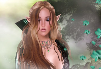 Картинка 3д+графика эльфы+ elves девушка