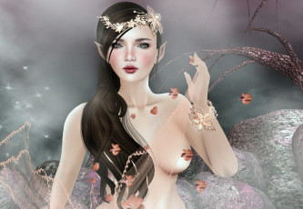 Картинка 3д+графика эльфы+ elves девушка