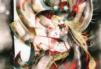 Картинка аниме магия +колдовство +halloween девушка