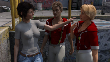 Картинка 3д+графика люди+ people девушки взгляд фон