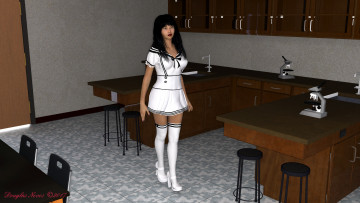 Картинка 3д+графика люди+ people взгляд фон девушка