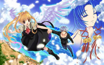 Картинка аниме air фон взгляд девушка