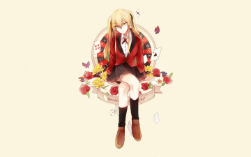 Картинка аниме kakegurui девушка