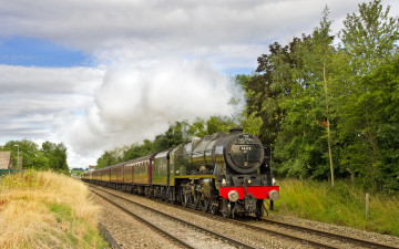 Картинка техника паровозы рельсы паровоз