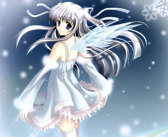 Обои картинки фото аниме, ангелы,  демоны, девушка