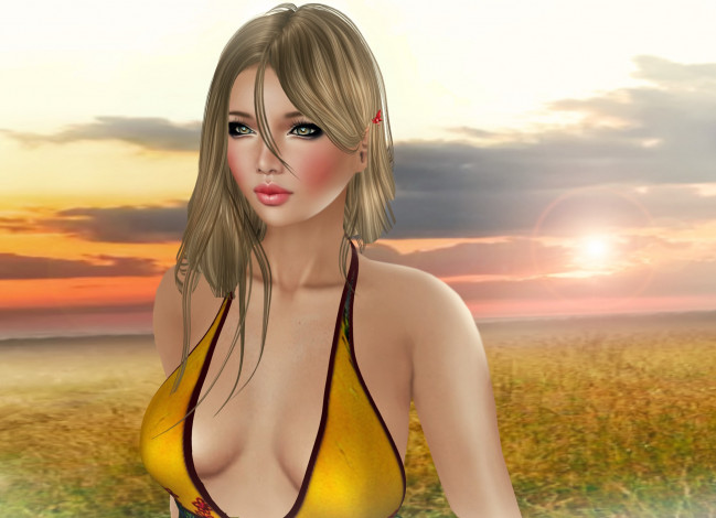 Обои картинки фото 3д графика, люди , people, девушка
