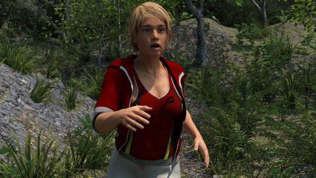 Обои картинки фото 3д графика, люди , people, девушка, взгляд, фон