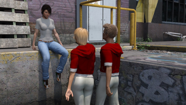 Обои картинки фото 3д графика, люди , people, девушки, взгляд, фон