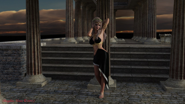 Обои картинки фото 3д графика, люди , people, фон, взгляд, девушка