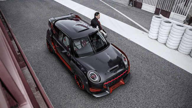Обои картинки фото mini john cooper works gp concept 2017, автомобили, mini, concept, 2017, gp, works, cooper, john