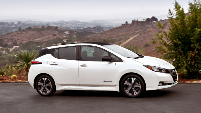 Обои картинки фото nissan leaf 2018, автомобили, nissan, datsun, 2018, leaf