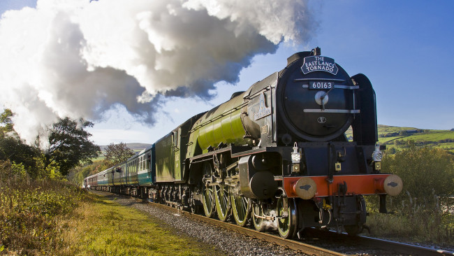 Обои картинки фото техника, паровозы, паровоз, рельсы