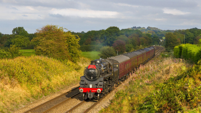 Обои картинки фото техника, паровозы, паровоз, рельсы