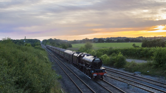 Обои картинки фото техника, паровозы, паровоз, рельсы